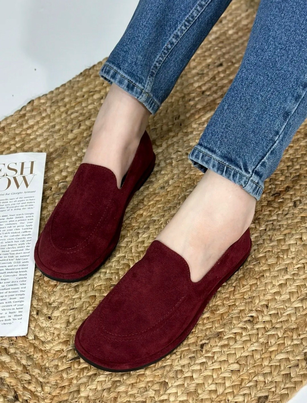 туфли лоферы замшевые на плоской подошве,,эконика лоферы бордовые,лоферы замшевые,лоферы замш