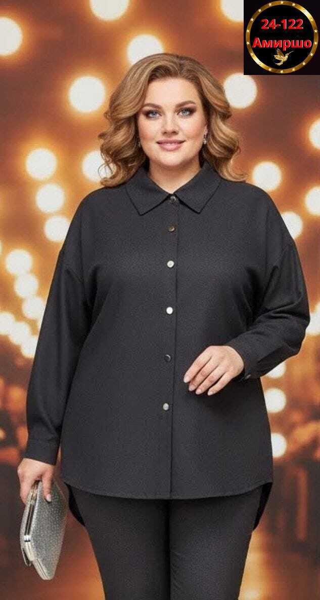 рубашка женская большие размеры,женская рубашка больших размеров,стильная блуза,удлиненная блуза,блузка рубашка женская больших размеров