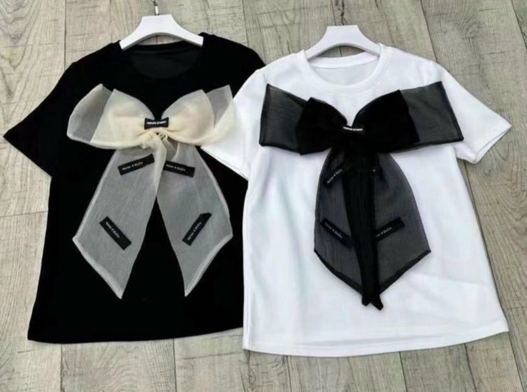 футболки женская, оптом,футболка с бантами, ,футболки для женщин