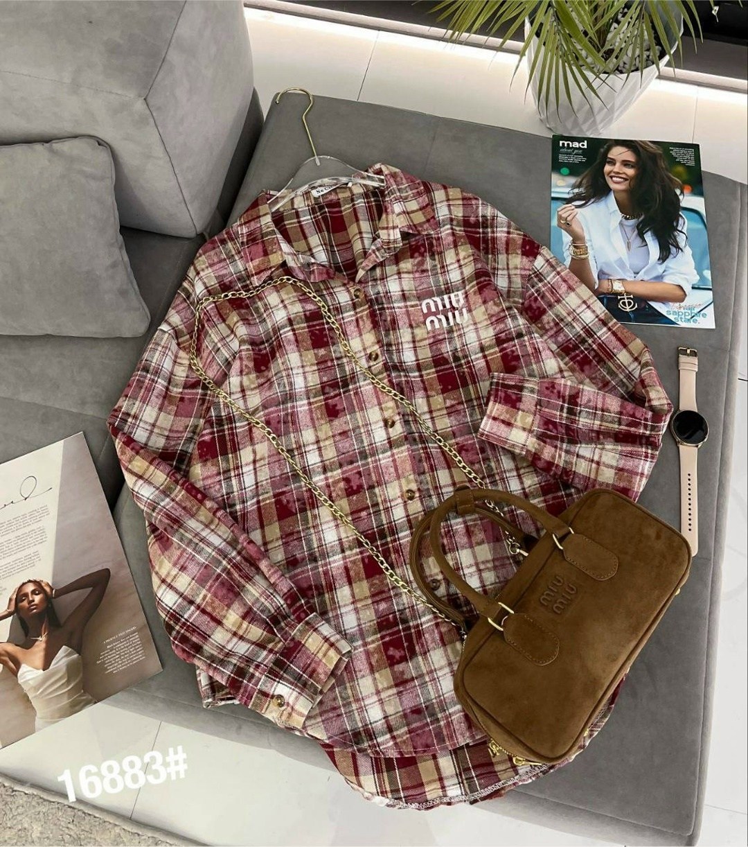 рубашка в клетку оверсайз варенка umalook,женская рубашка,рубашка оверсайз в клетку,рубашка в клетку,рубашка в клетку женская