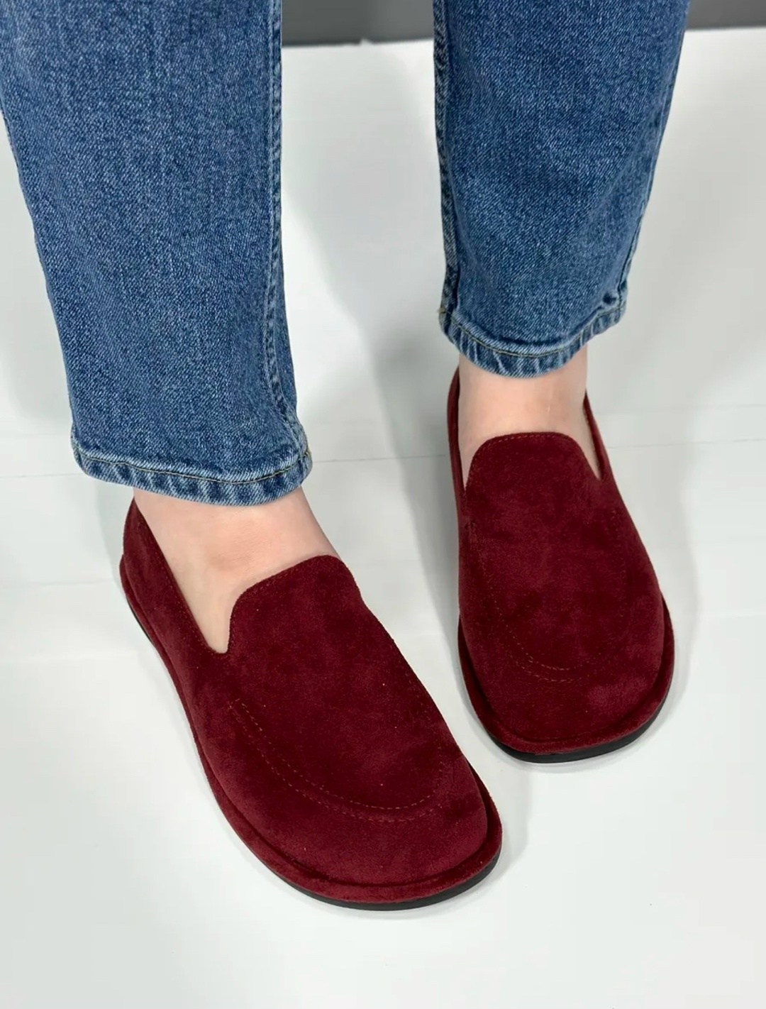 туфли лоферы замшевые на плоской подошве,,эконика лоферы бордовые,лоферы замшевые,лоферы замш
