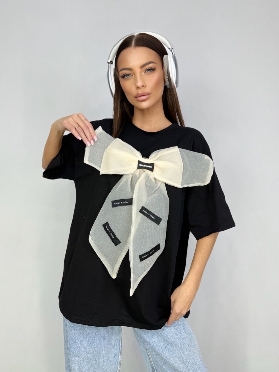 футболки женская, оптом,футболка с бантами, ,футболки для женщин