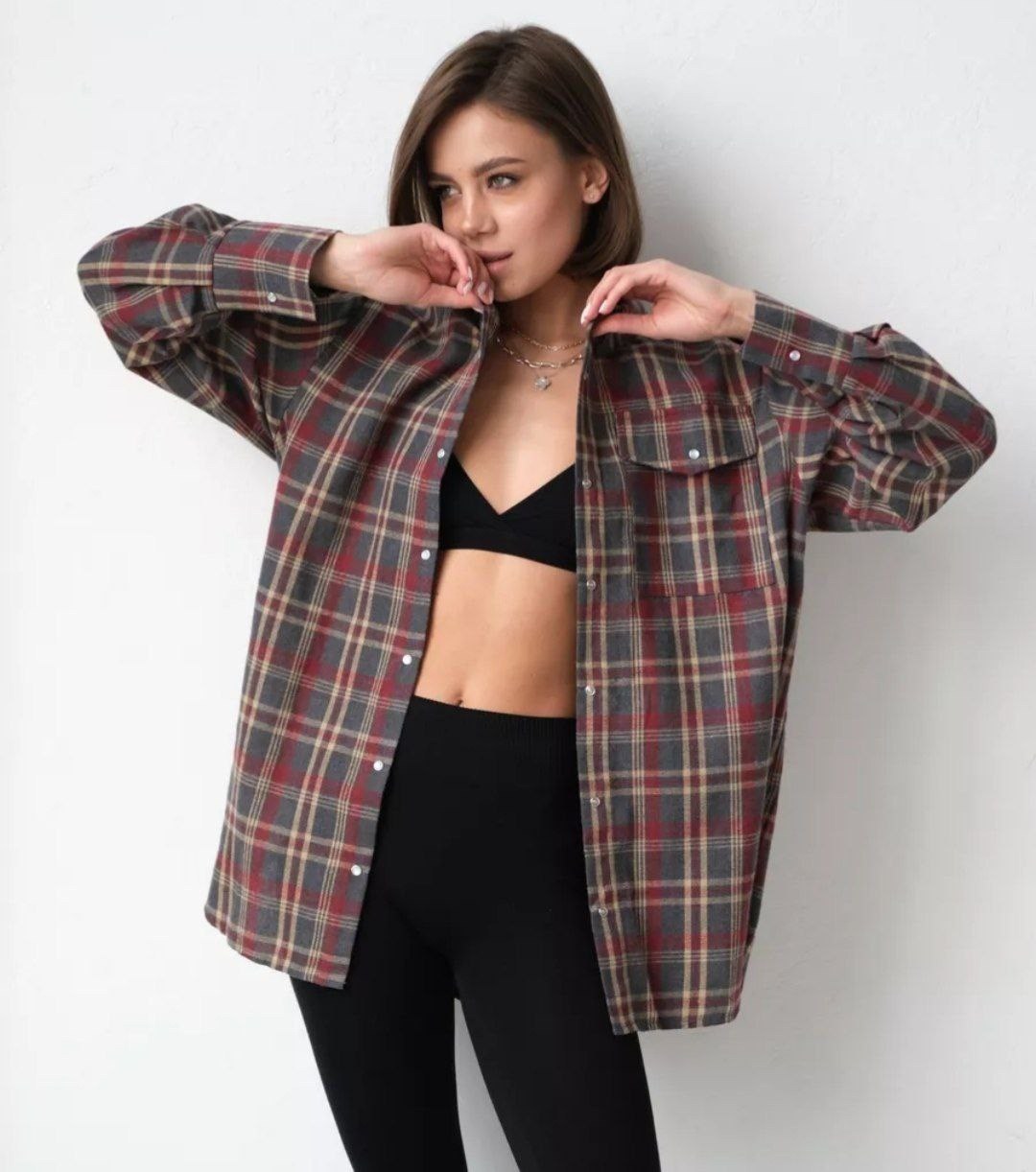 клетчатая рубашка женская,рубашка в клетку оверсайз,женская рубашка в клетку,рубашка в клетку,рубашка розовая в клетку оверсайз