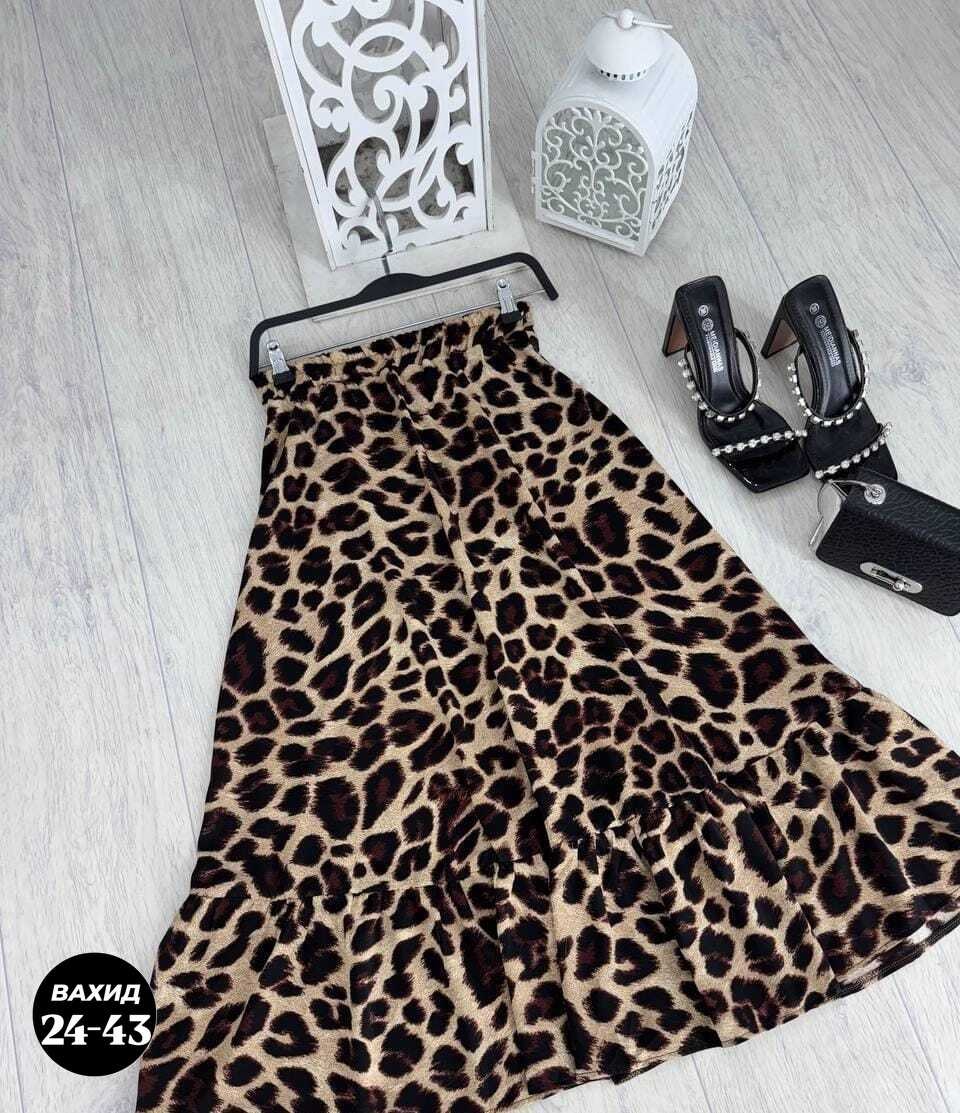 юбка с леопардовым принтом,юбка миди леопард,юбка леопардовая,юбка женская леопардовая,женские длинные юбки с леопардовым принтом