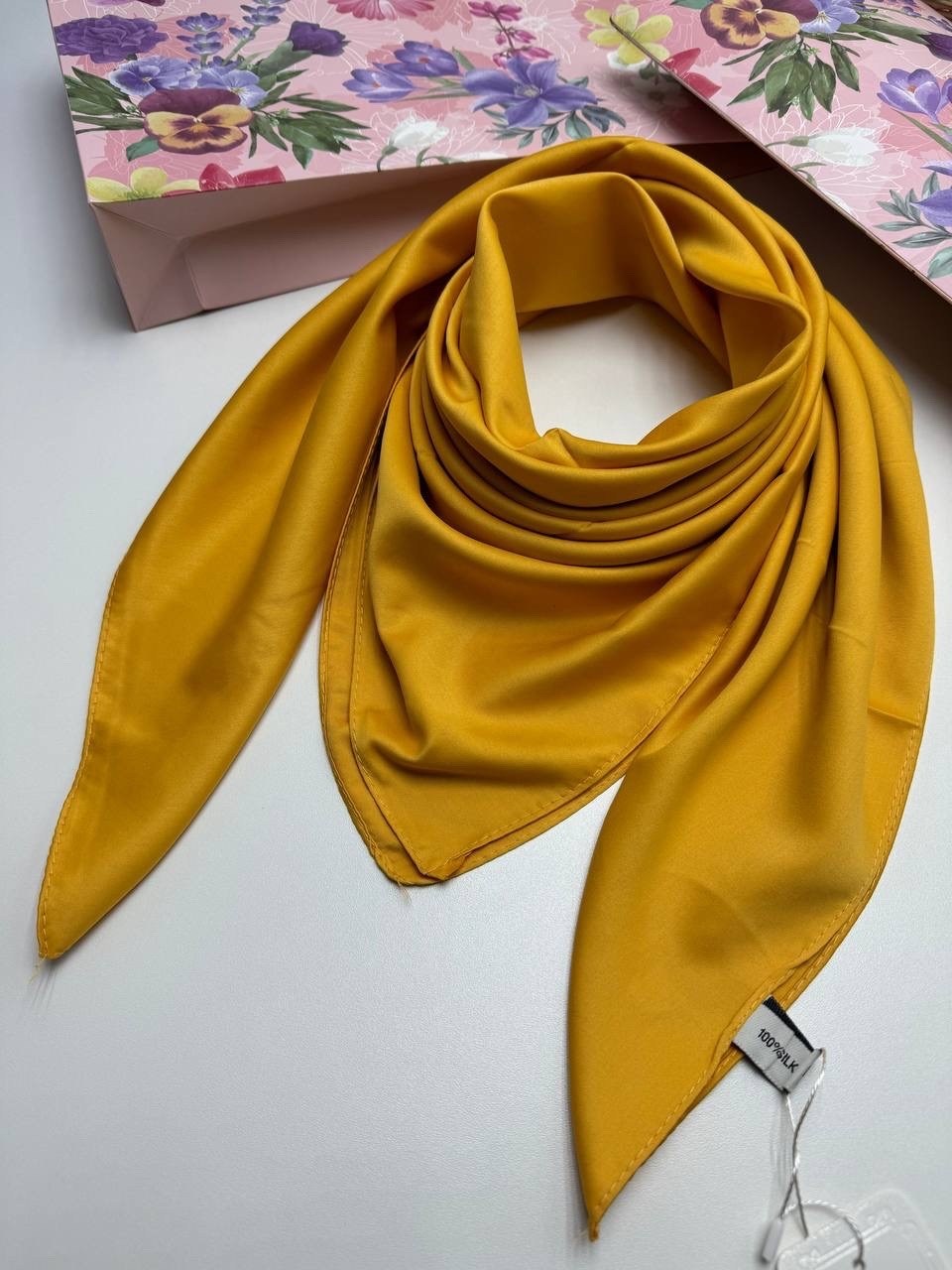 платки шелковые,платок женский однотонный,шелковый платок 100х100,платки шейный,платок диор черный