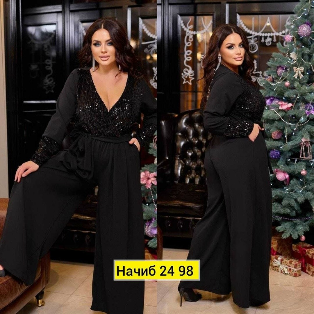 комбинезон женский праздничный,комбинезон праздничный тренд,женские комбинезоны больших размеров,вечерний комбинезон,женский костюм комбинезон