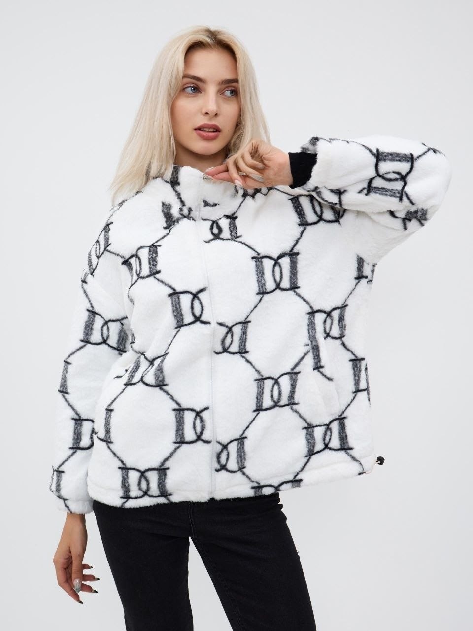 плюшевая куртка,плюшевое пальто,пальто с принтом,пальто из искусственного меха,куртка с принтом
