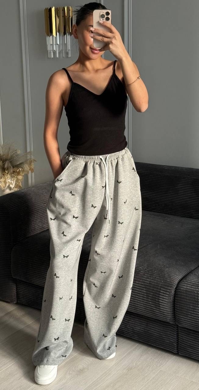 брюки свободные,брюки с широкими штанинами,модные брюки,брюки с принтом,штаны свободные