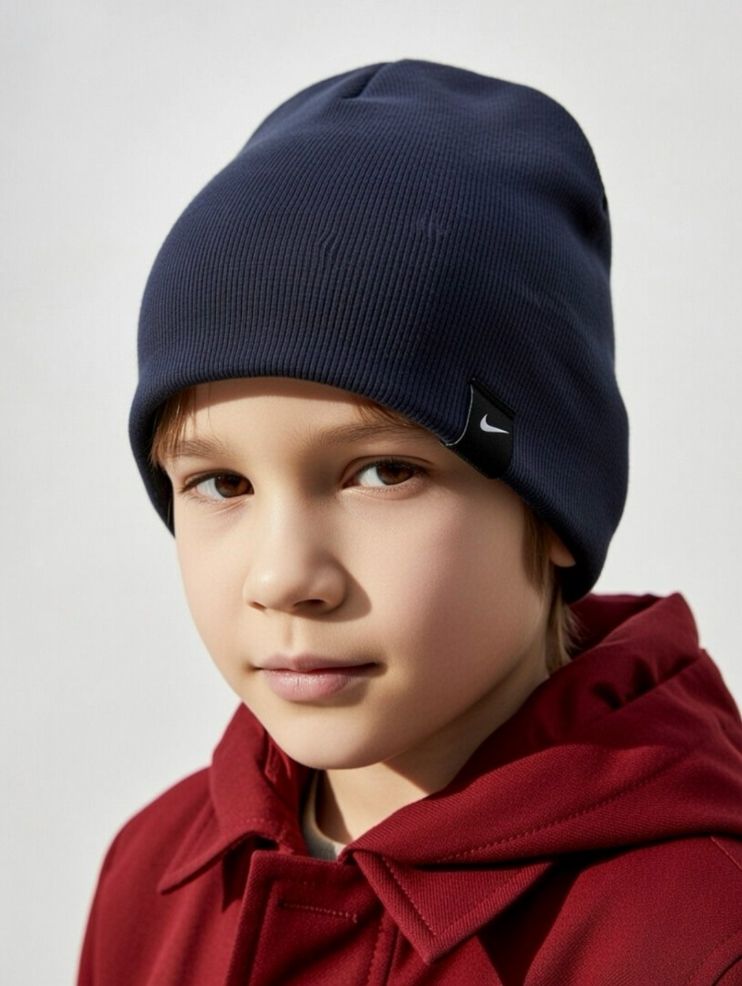 шапка для мальчика,шапка для детей,шапка демисезонная,шапка для мальчика демисезонная тонкая nike,зимний комплект шапка снуд найк черный