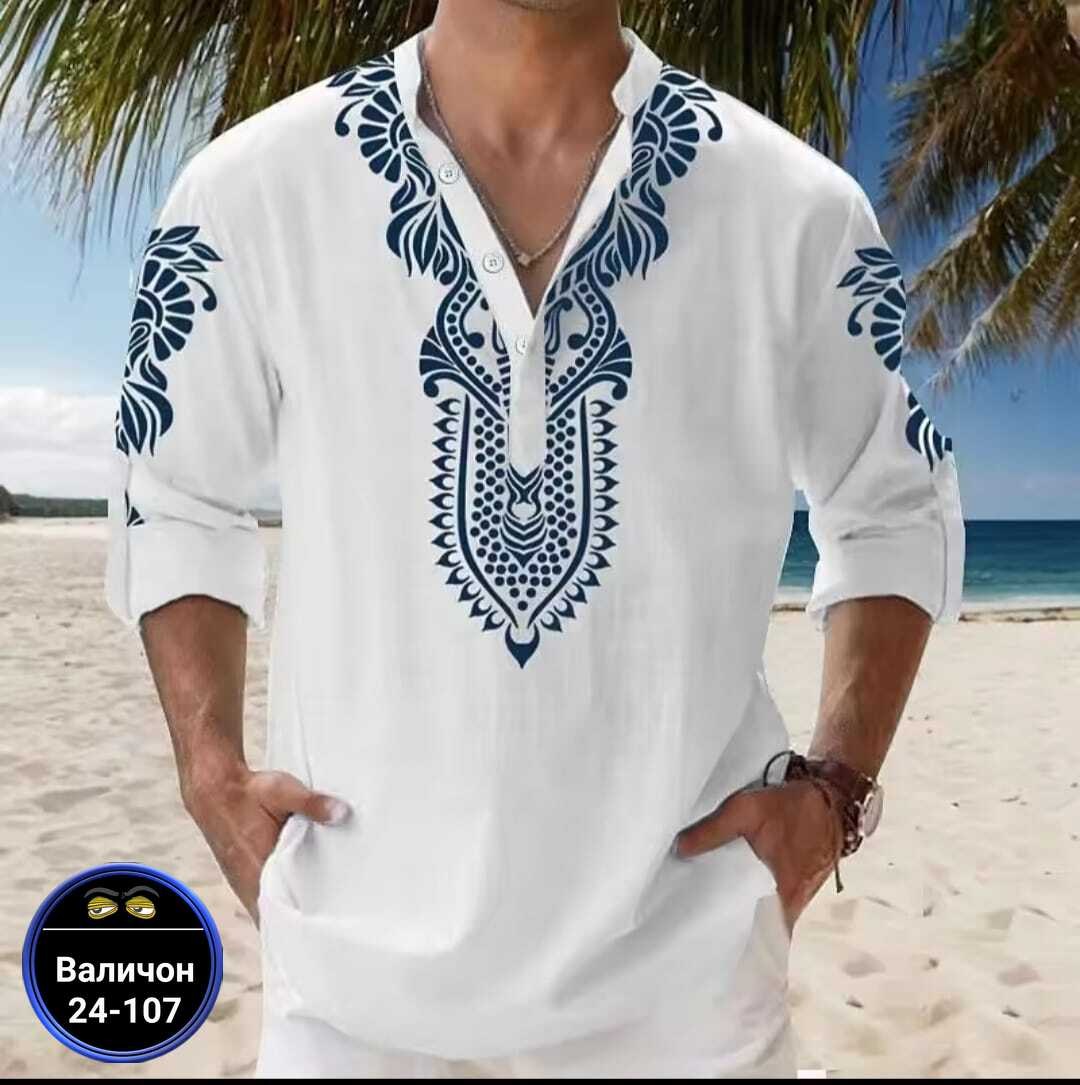 модные мужские рубашки,рубашка льняная с принтом,рубашка мужская льняная арт. 10729269,рубашка мужская льняная,рубашка модная