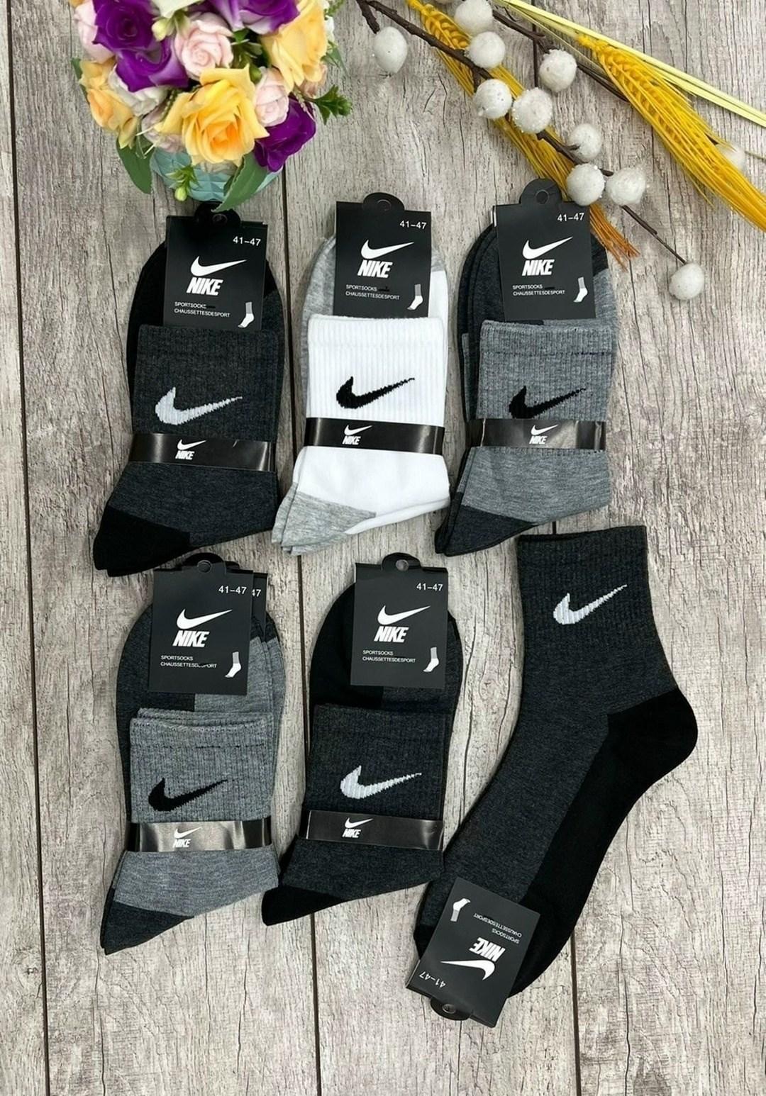 носки мужские 10 пар nike,носки мужские 10 пар,носки средние хлопковые набор 5 пар nike,носки мужские набор,носки найк 10шт