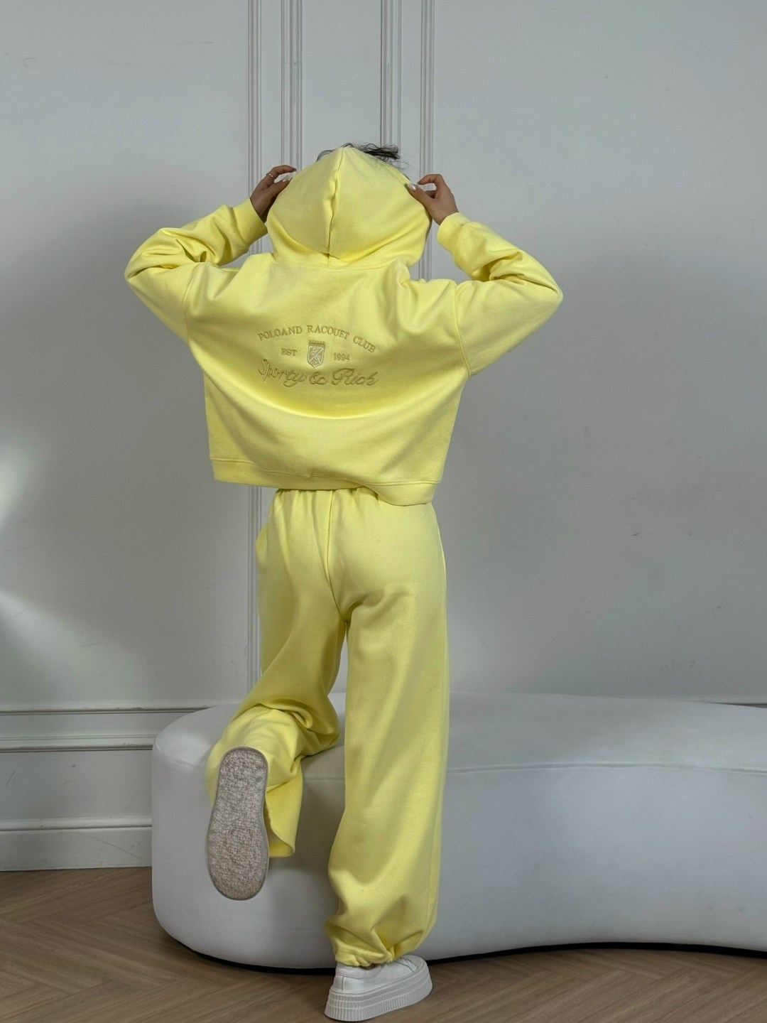 костюм спортивный,костюм желтый,костюм женский,спортивный костюм женский,спортивный костюм укороченный зип sanny
