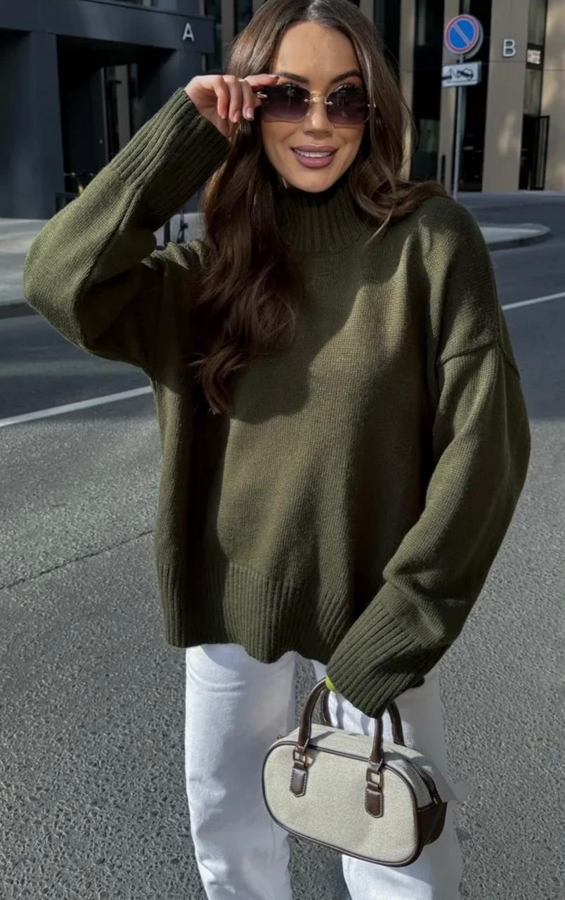 свитер с высоким воротом,свитер оверсайз вязаный с горлом timtony,платье вязаное,вязаный трикотаж,длинный джемпер