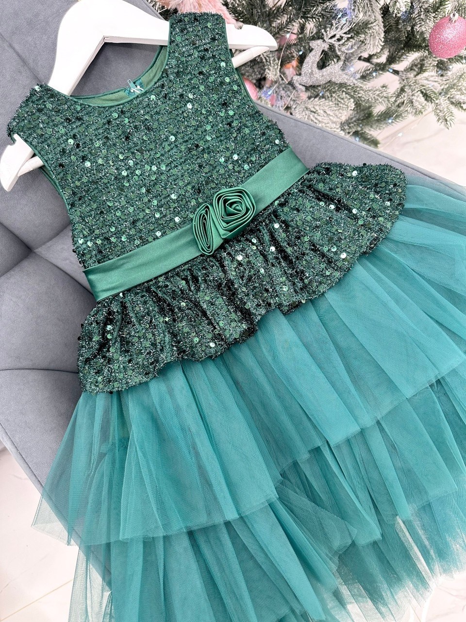 платье для девочек,зеленое платье для девочки,изумрудное платье для девочки,mixie green birthday tulle evening dress party dress,платье праздничное для девочки