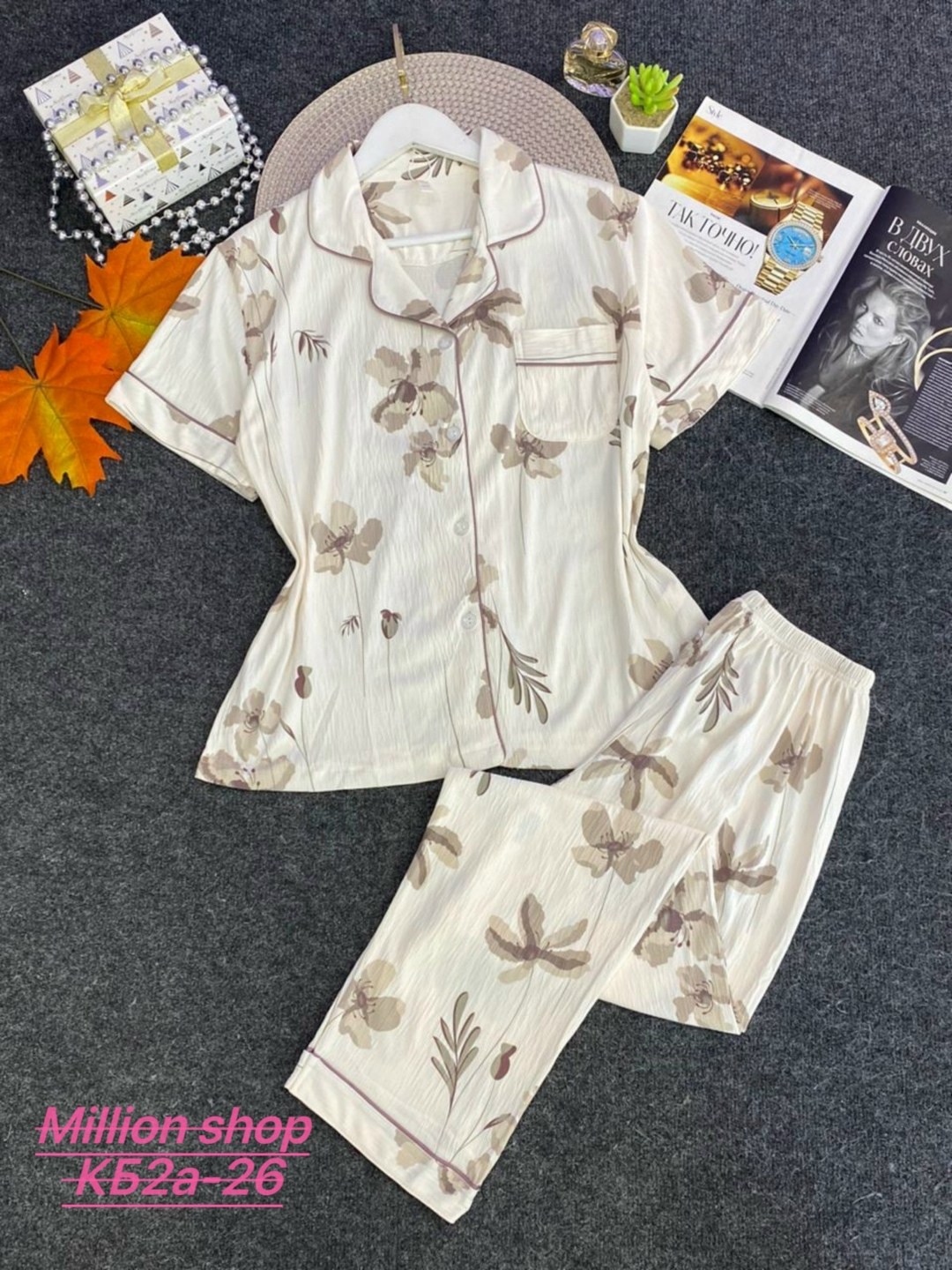 пижама женская с брюками m,l,xl,xxl,с сердечками,женская пижама,домашняя пижама со штанами и рубашкой с сердечками q&h fashion,комплект пижама,пижама женская модная