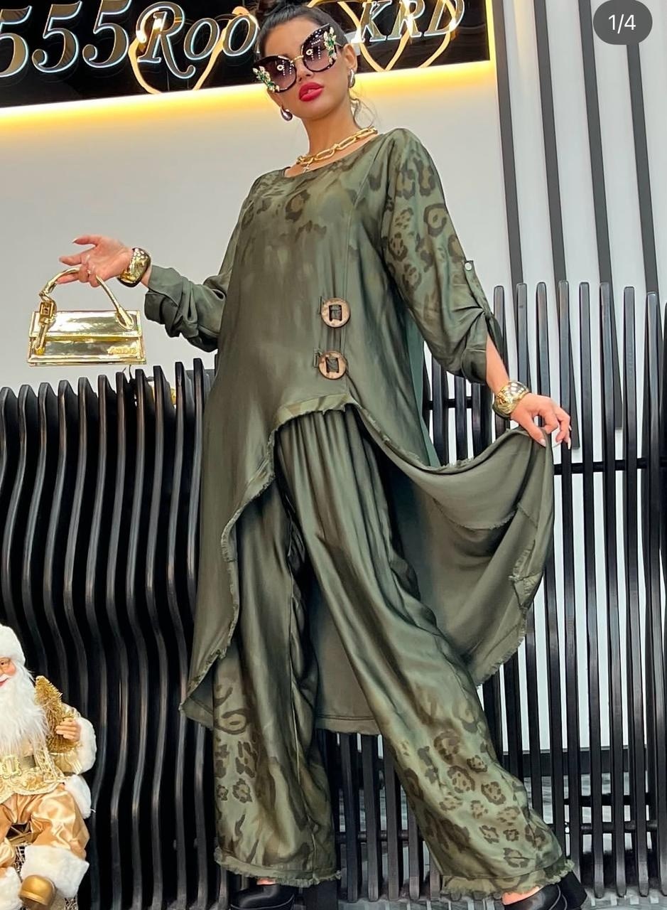 женский комплект из двух предметов с леопардовым,костюм женский,костюм для женщин,костюм италия