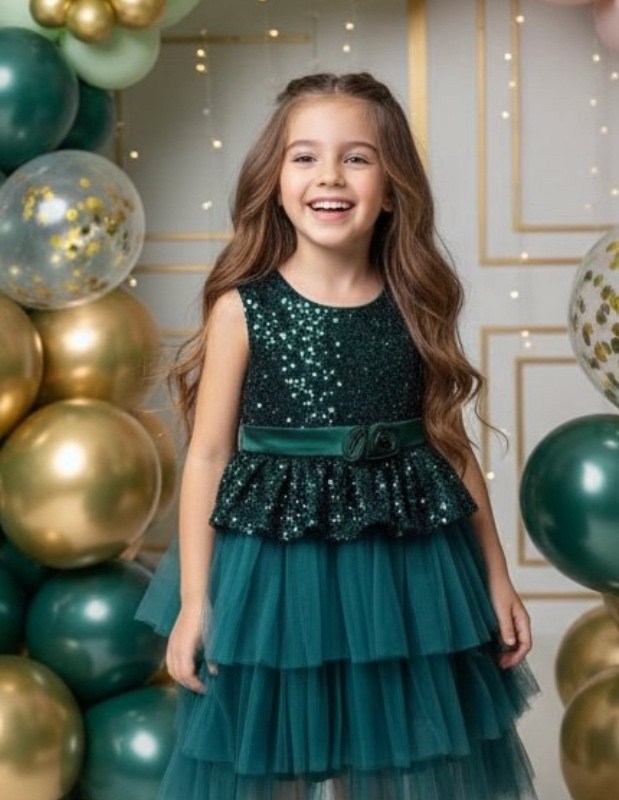 платье для девочек,зеленое платье для девочки,изумрудное платье для девочки,mixie green birthday tulle evening dress party dress,платье праздничное для девочки