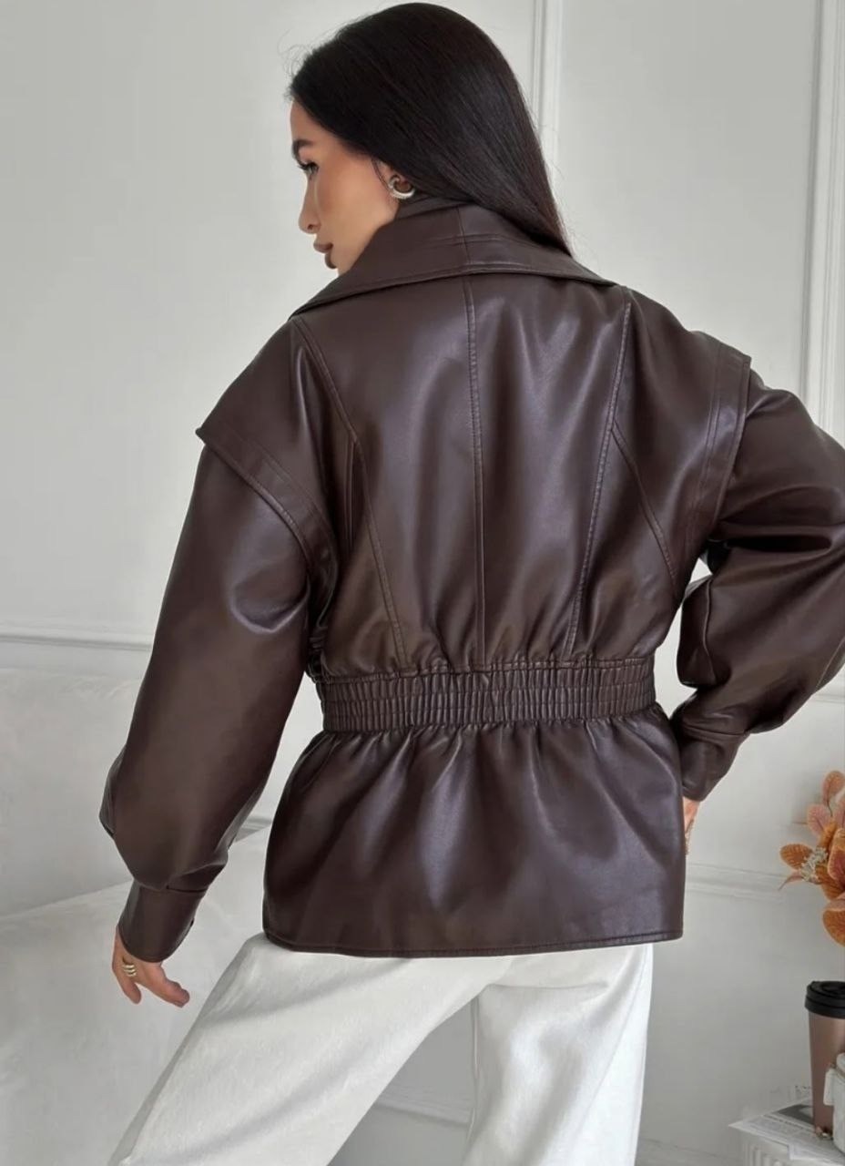 кожаная куртка,куртка из экокожи,куртка косуха,косуха оверсайз,кожаный бомбер