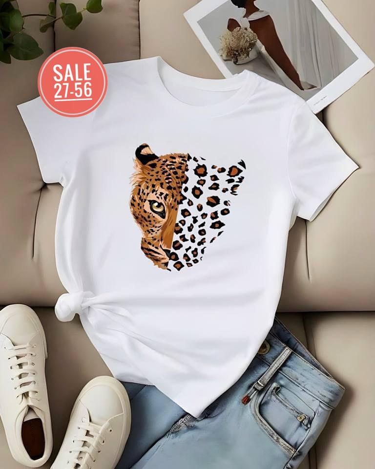 женская футболка,футболка с леопардом,футболка с леопардовым принтом,стильная футболка с принтом,футболка с принтом леопарда женская
