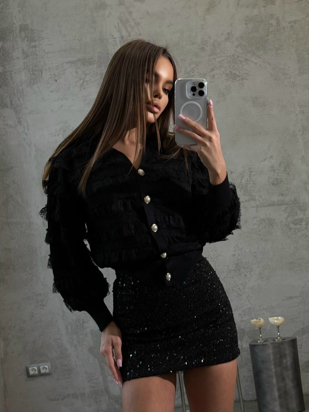 жакет твидовый,кардиган,кардиган женский,черный кардиган,кардиган пушистый