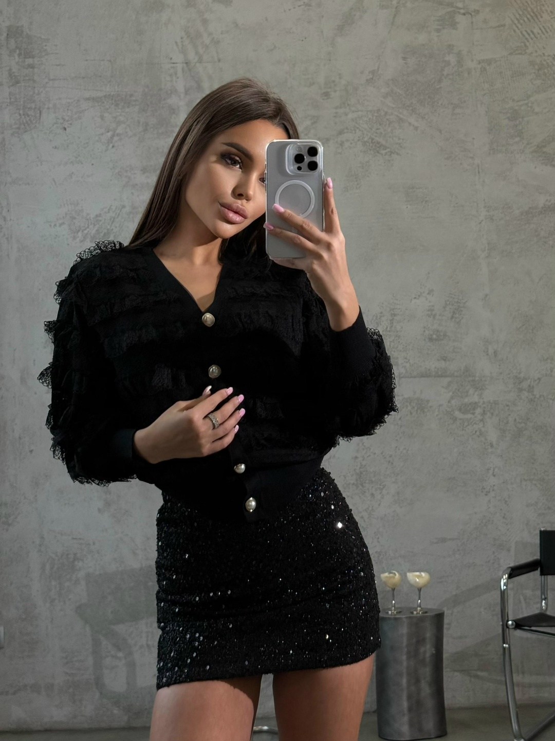 жакет твидовый,кардиган,кардиган женский,черный кардиган,кардиган пушистый