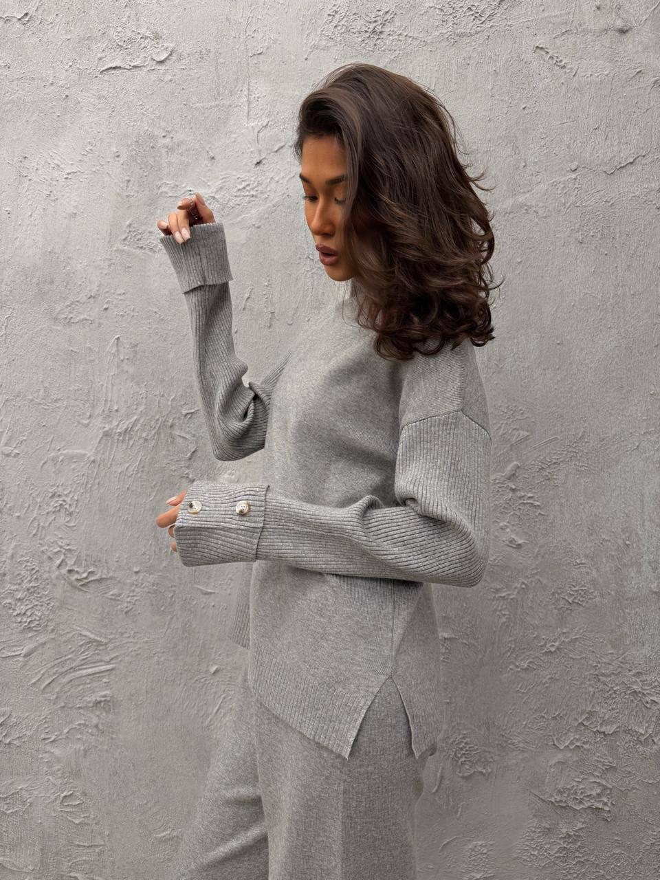 костюм молочный,трикотажный костюм,костюм вязаный,вязанный костюм женский,женский вязаный костюм