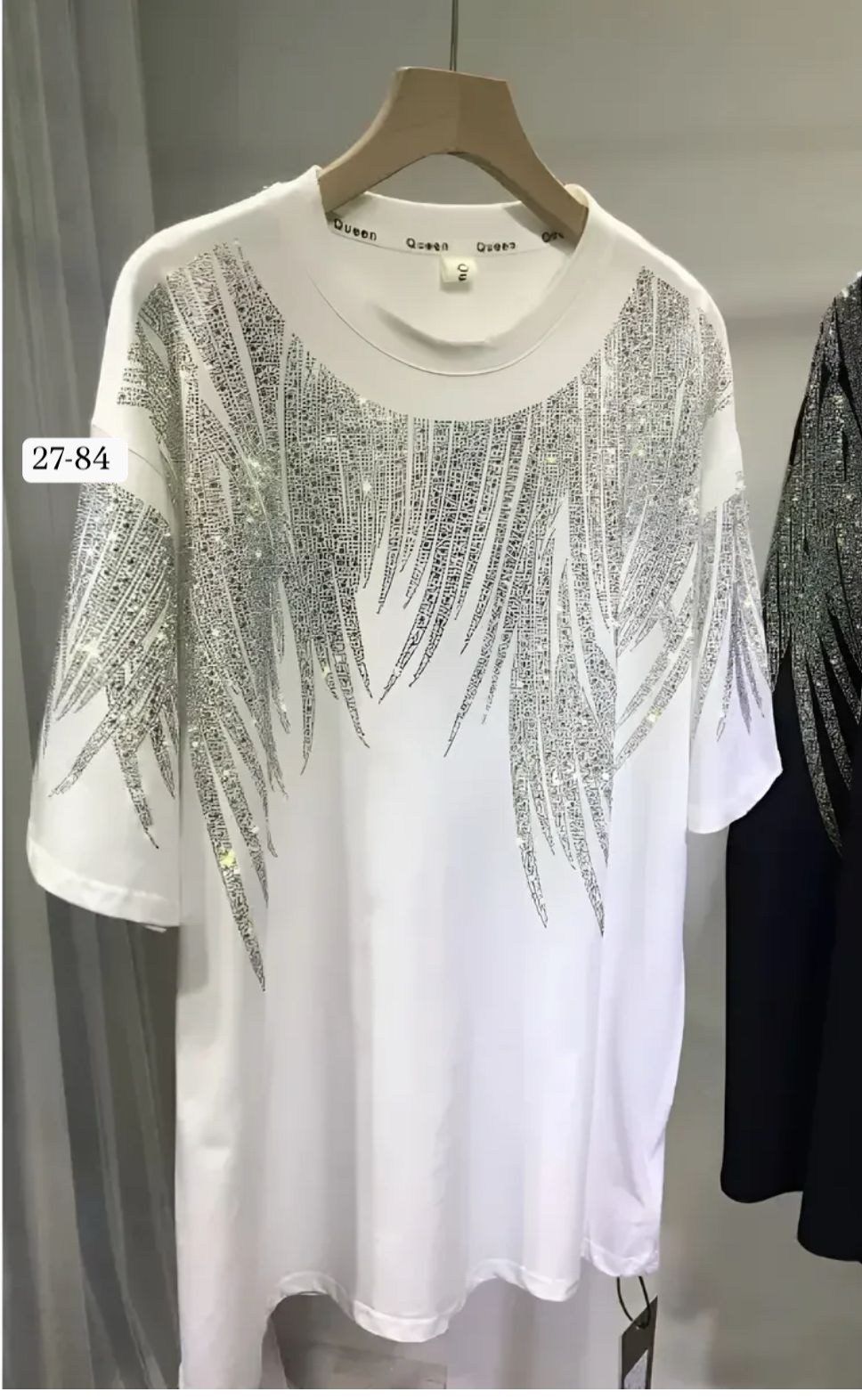 футболка базовая со стразами оверсайз,футболка со стразами женская,футболка женская оверсайз со стразами,женские модные повседневные футболки,футболки большие размеры со стразами