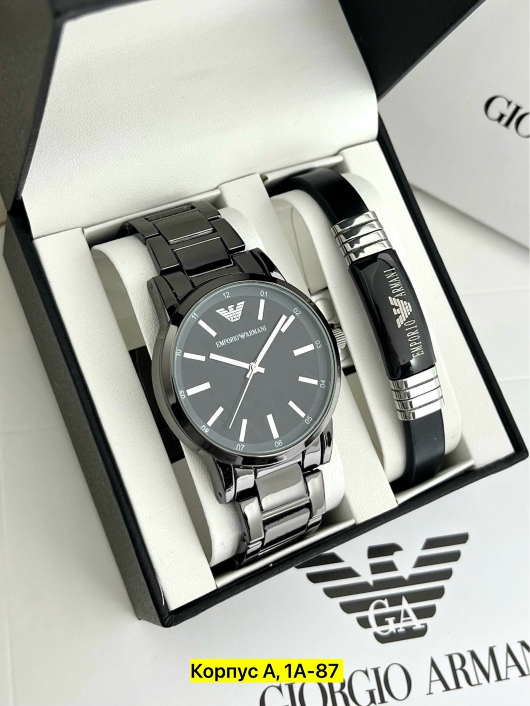 армани часы,мужские комплекты,набор часы,наручные часы,подарочный набор армани для мужчин