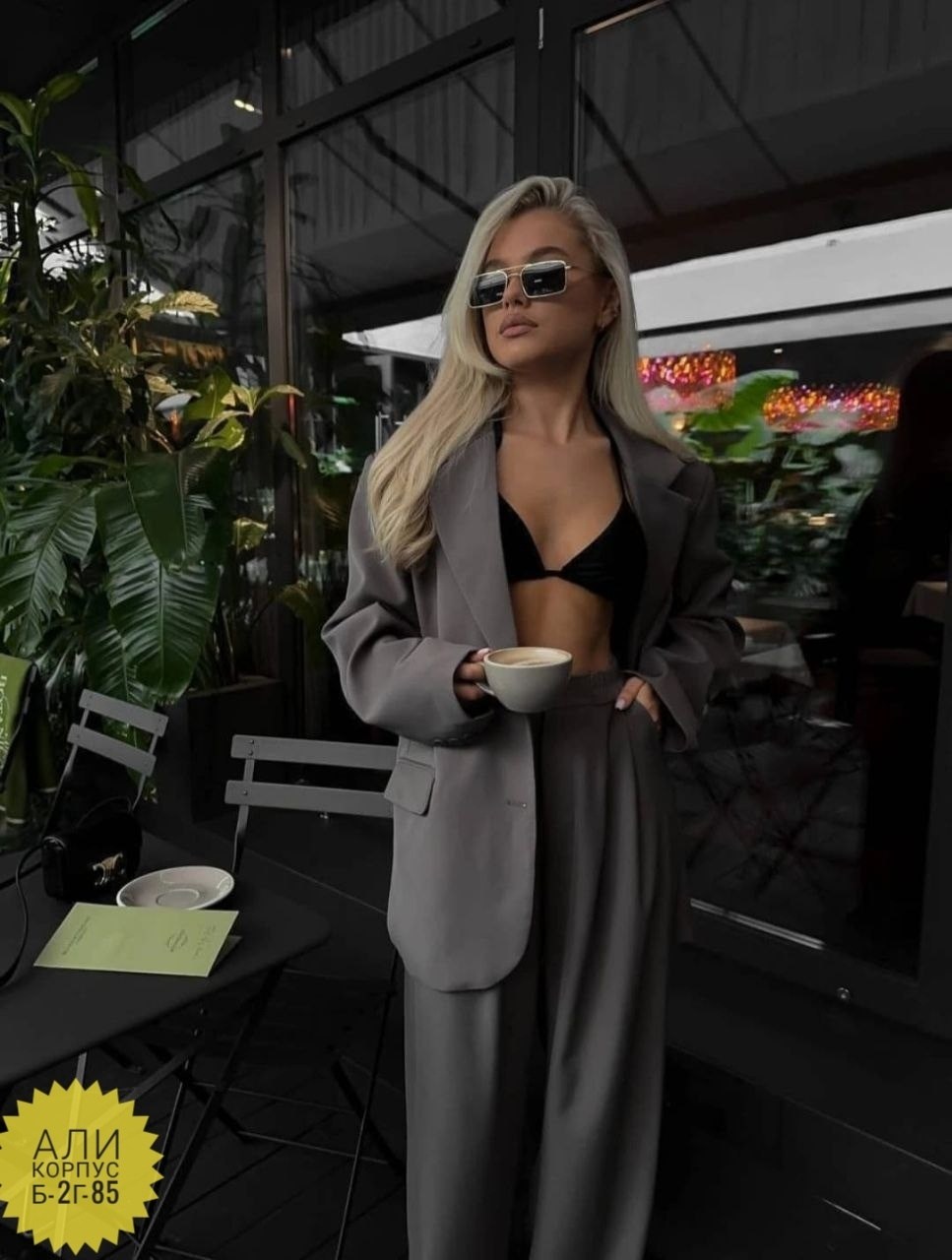 женский брючный костюм bgteever,брючный костюм,женский брючный костюм,костюм брючный деловой с пиджаком классический оверсайз mi mi mo 213773482,деловой женский брючный костюм