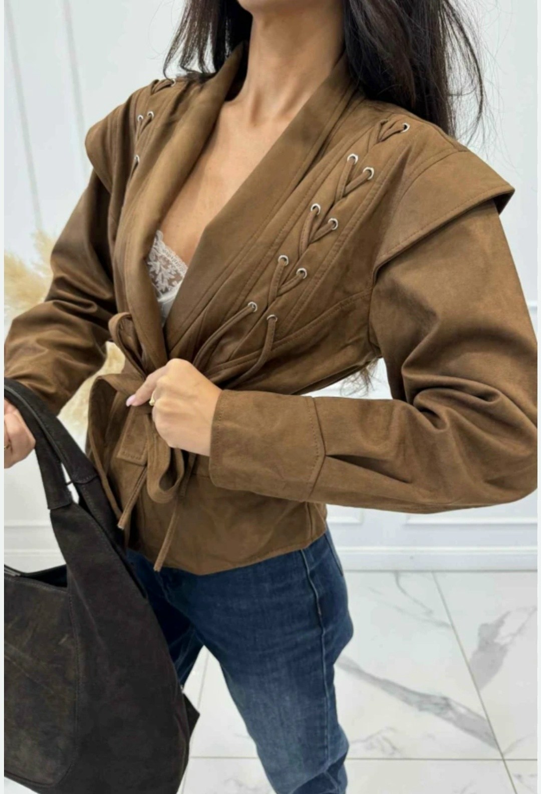 замшевая куртка,куртка замшевая женская,повседневная куртка,замшевая куртка с поясом,женская кожаная куртка