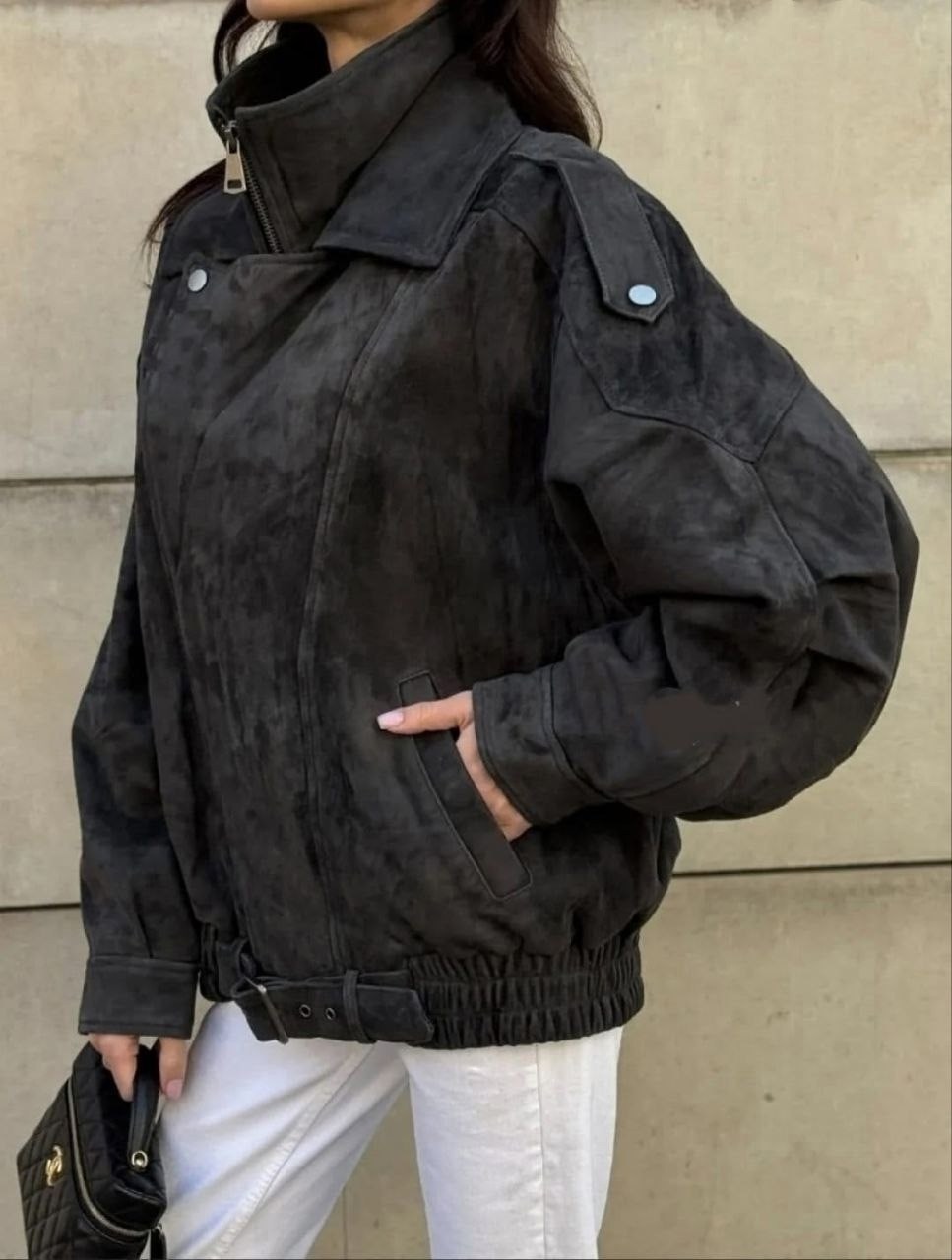 куртка оверсайз,куртка модная,замшевая куртка,стильные образы,бежевая куртка