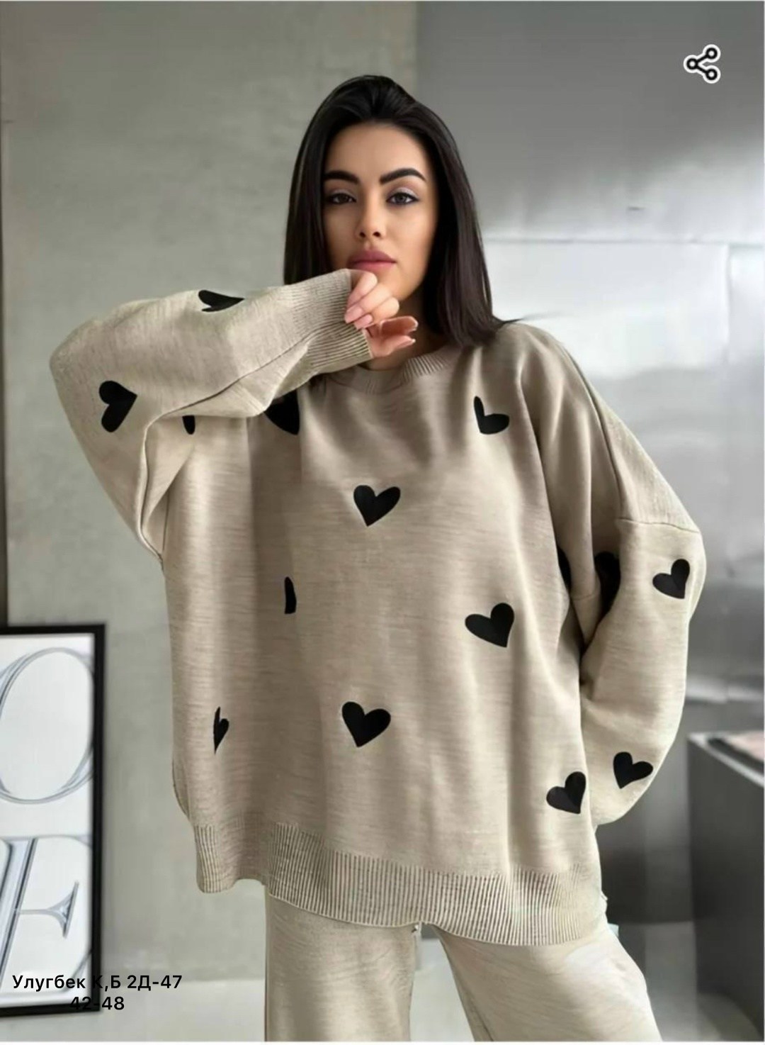 свитер с сердечками,свитер женский сердечком baonh fashion,свитер оверсайз вязаный с сердечками lionterr,свитер с сердечками оверсайз,свитер с сердцем