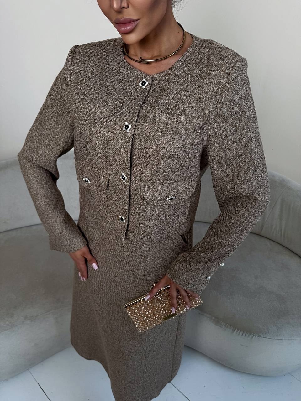 твидовый костюм женский с юбкой в стиле шанель,твидовый костюм с юбкой миди misschus,твидовый костюм с юбкой,твидовый костюм с юбкой женский,премиальный твидовый костюм с юбкой izionni