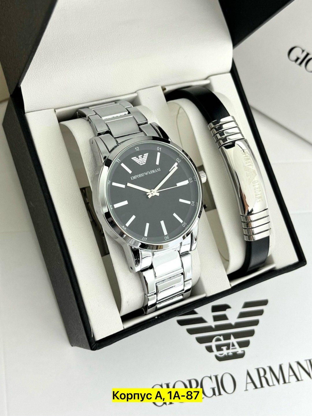 армани часы,мужские комплекты,набор часы,наручные часы,подарочный набор армани для мужчин