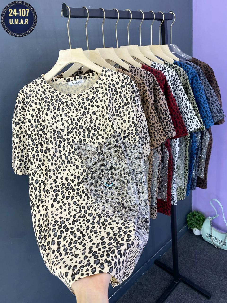 футболки женская,футболки женские с принтом,футболка с леопардовым принтом,одежда женская,футболка свободного кроя с леопардовым принтом