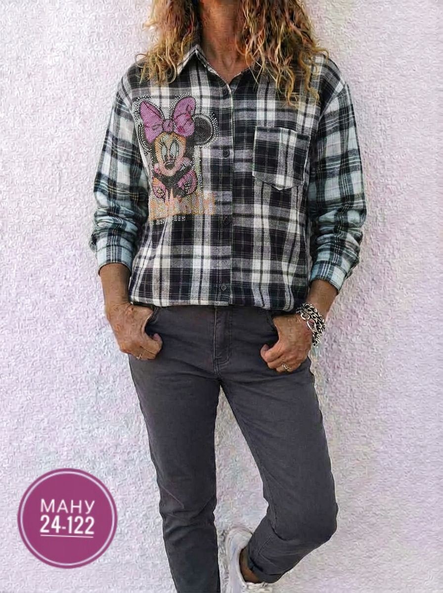 женская свободная рубашка taruxy,женская рубашка в клетку,женская рубашка,рубашка в клетку,женская клетчатая рубашка