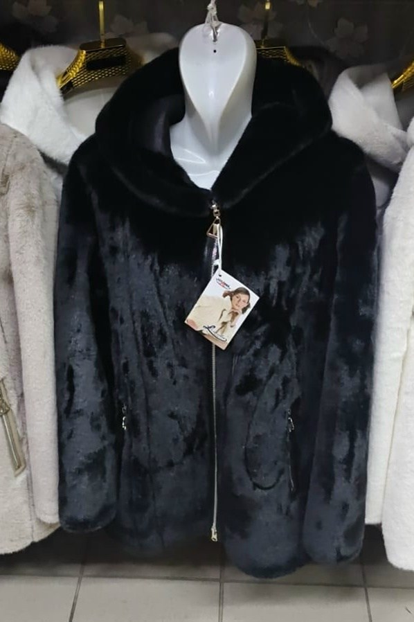 шуба с капюшоном из мутона,шуба из мутона,мутоновая шуба,полушубок из мутона с капюшоном,шуба искусственная норка almita