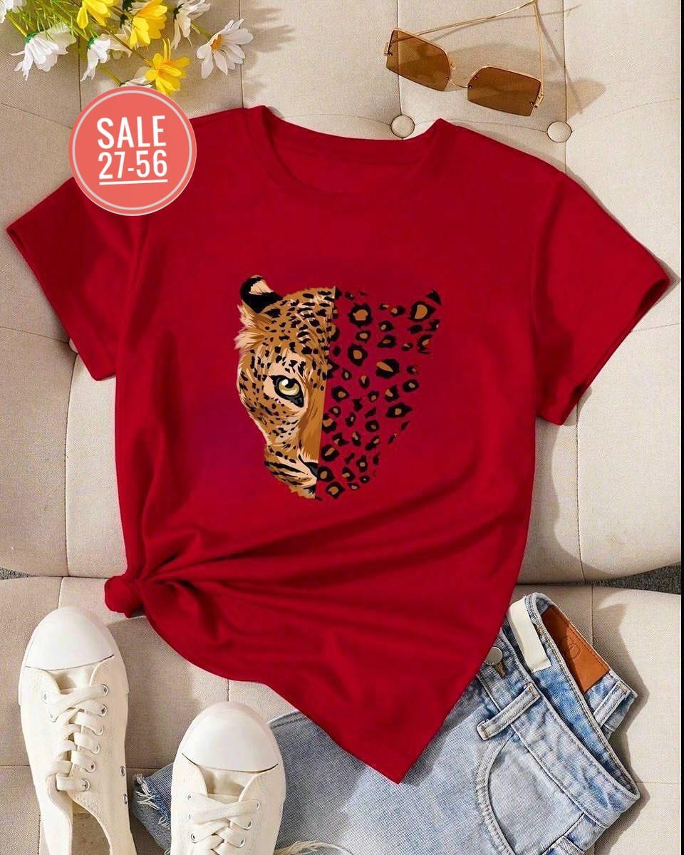 женская футболка,футболка с леопардом,футболка с леопардовым принтом,стильная футболка с принтом,футболка с принтом леопарда женская