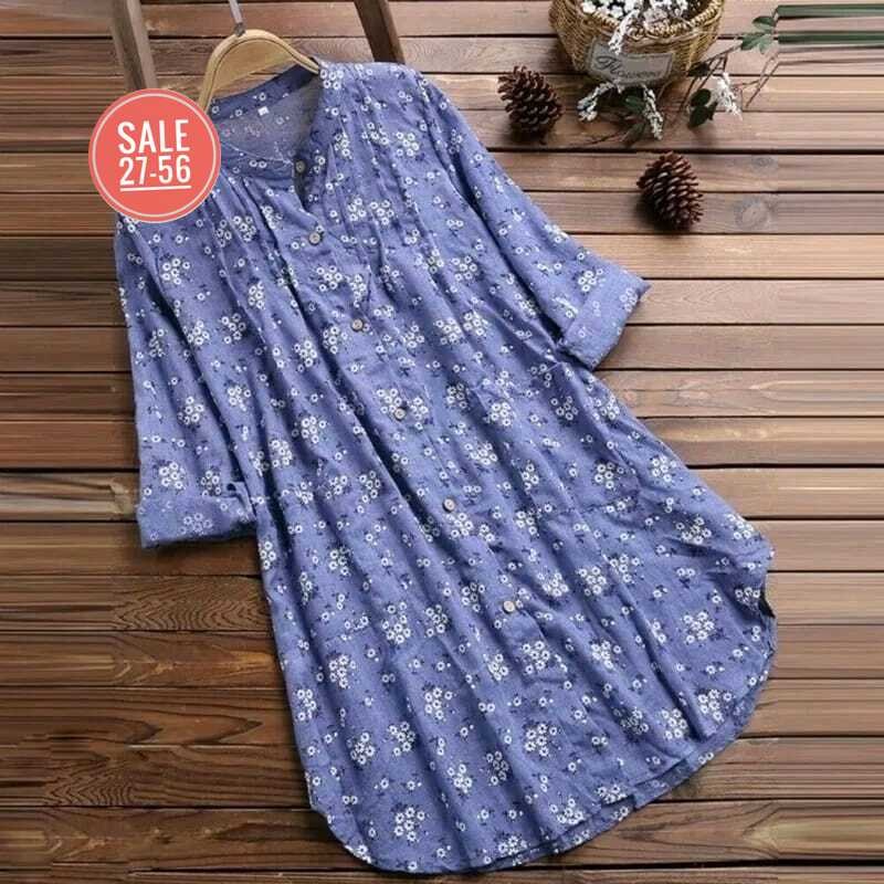 рубашка с рукавом,женская блузка,летняя элегантная блузка,блузка хлопково-льняная с длинным рукавом с цветочным принтом,рубашка с принтом