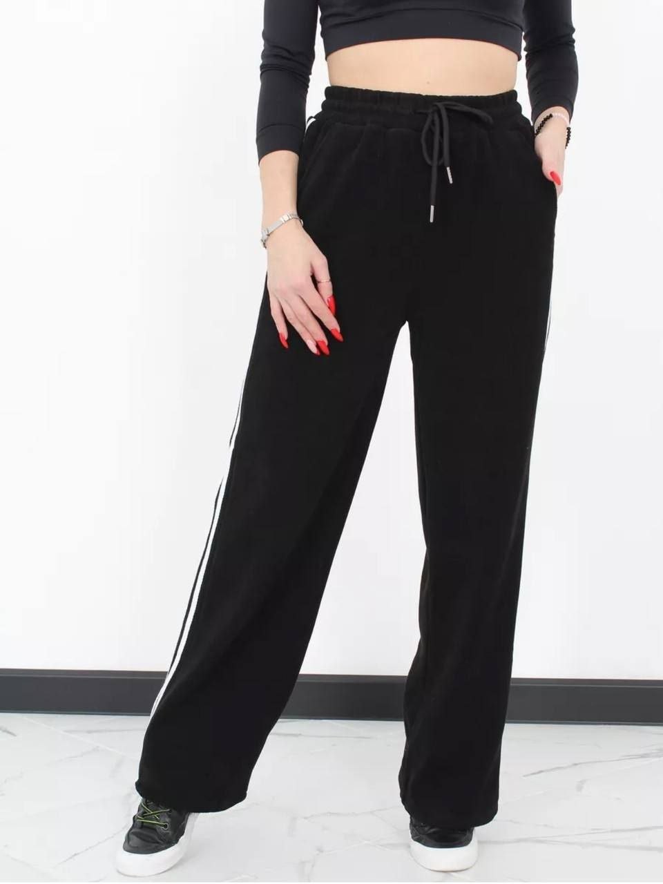 брюки вельветовые палаццо с лампасами hoanglam_shop,брюки спортивные,брюки спортивные вельветовые палаццо с лампасами,брюки спортивные женские,брюки спортивные вельветовые палаццо с лампасами anhthu b