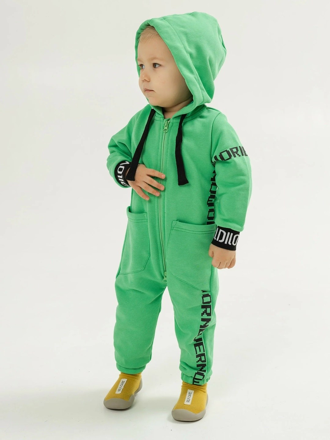 557-23ф комбинезон "баффи", пудра,комбинезон детский,комбинезон зеленый для мальчика,комбинезон бамбинизон,комбинезон зеленый