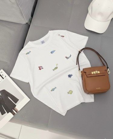 летние футболки,футболки для женщин,футболки с вышивкой,футболки модные,футболка в корейском стиле