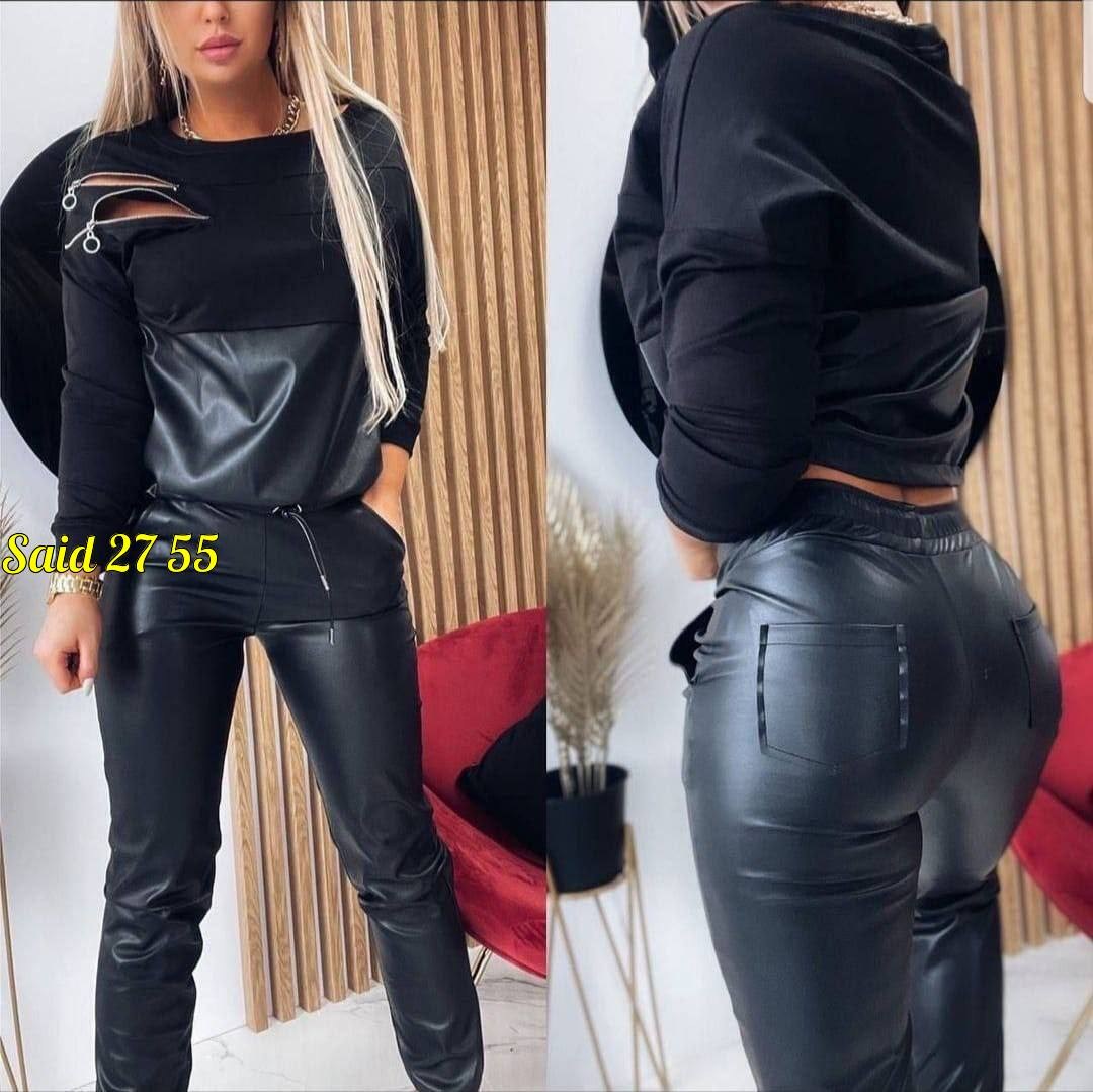 костюм из экокожи,костюм из экокожи женский,спортивный костюм из экокожи,костюм экокожа с брюками женский,спортивные костюмы женские