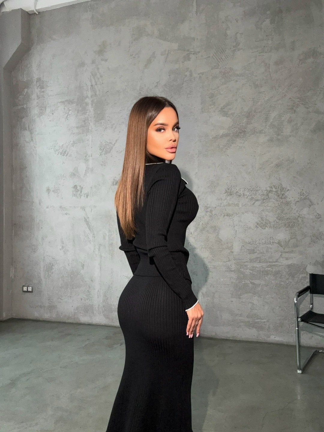 трикотажное платье лапша naox 252918919,трикотажное платье лапша naox цвет черный,платье трикотажное лапша с воротником sila_style,платье лапша,платье трикотажное лапша