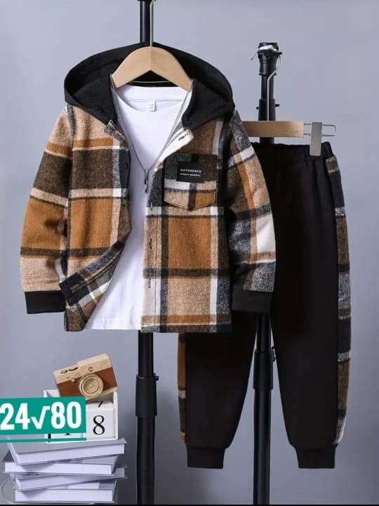 спортивный костюм двойка для мальчика в клетку,комплект одежды для мальчика,одежда для мальчика,костюм двойка детский в клетку,костюм двойка