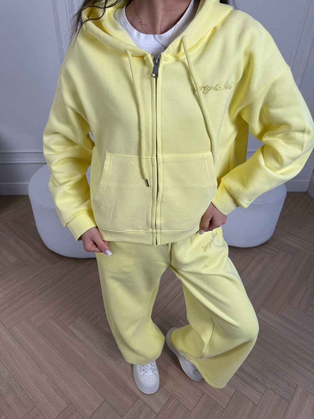 костюм спортивный,костюм желтый,костюм женский,спортивный костюм женский,спортивный костюм укороченный зип sanny