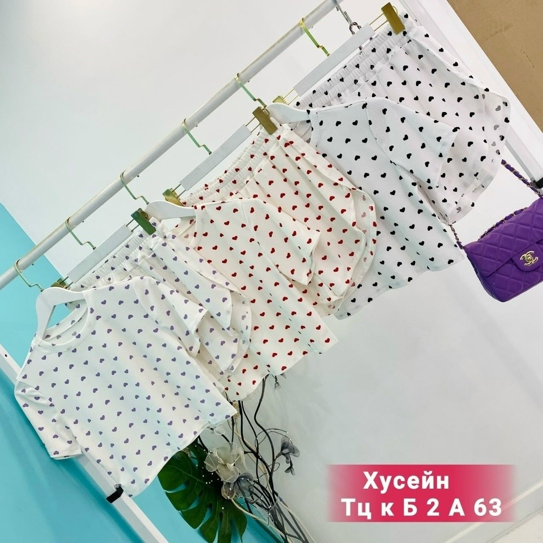 пижама женская,пижама женская с шортами,пижама с шортами муслиновая принт сердечки vi-da,пижама,пижама и халат