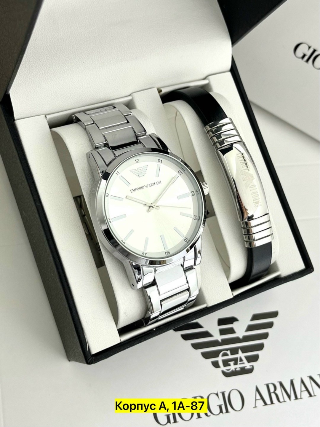армани часы,мужские комплекты,набор часы,наручные часы,подарочный набор армани для мужчин