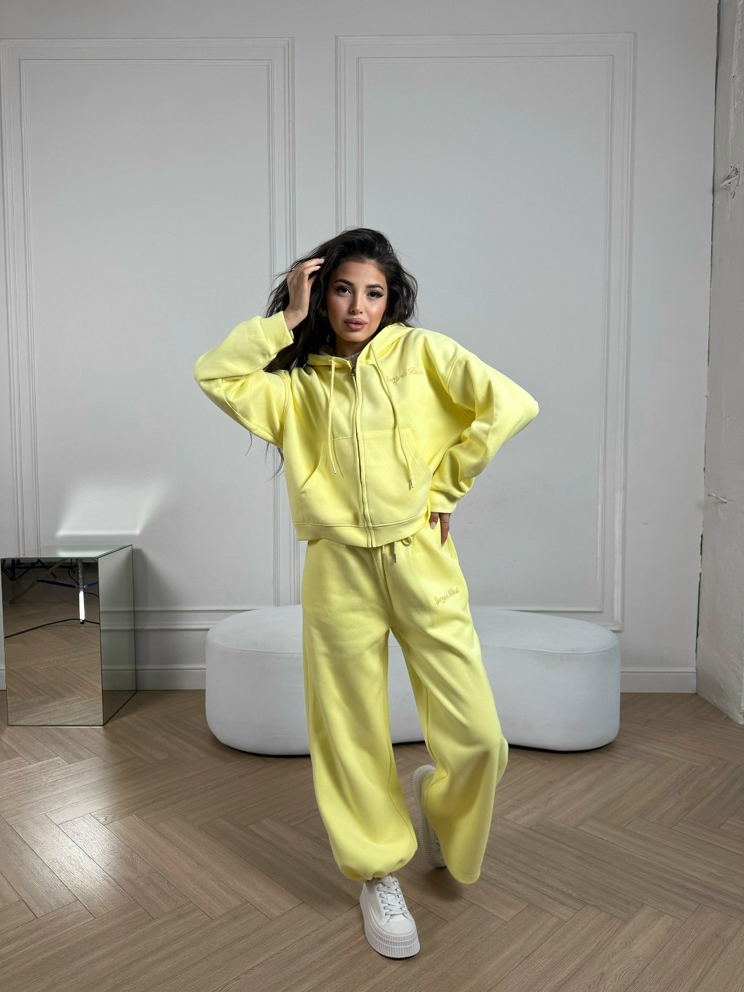 костюм спортивный,костюм желтый,костюм женский,спортивный костюм женский,спортивный костюм укороченный зип sanny