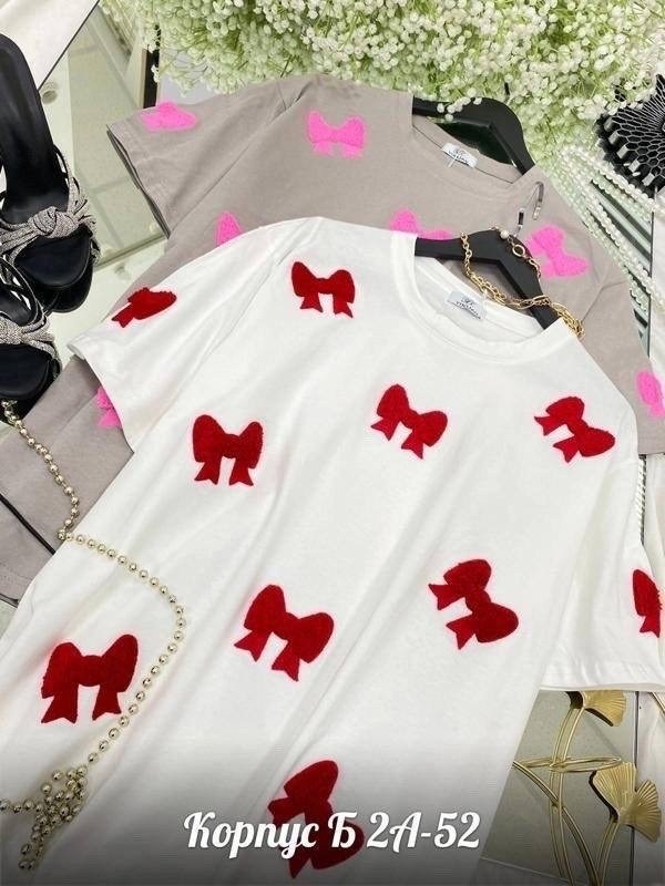 футболки женская,футболки женские с принтом,футболка оверсайз с бантиками,футболки оверсайз с принтами,женская футболка оверсайз